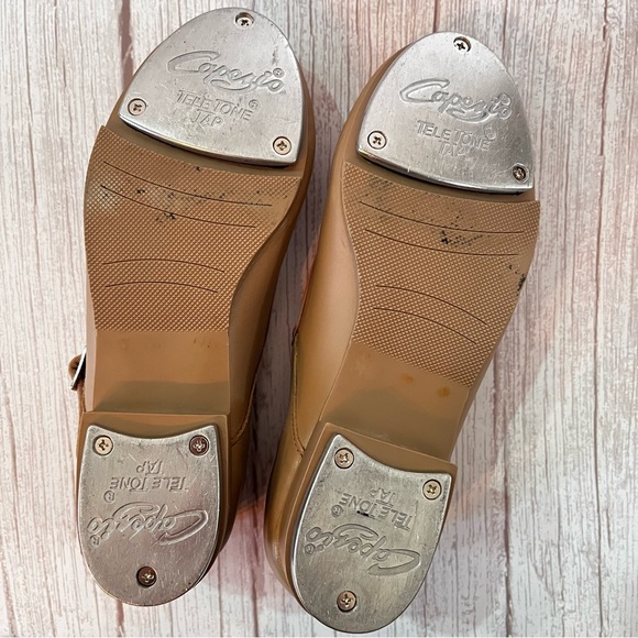 Capezio 3800 Leather Mary Jane Caramel Tap Shoes Women's Sz 4, Child Sz 2 - 2.5 - Picture 10 of 14